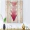 Designart - Red Triangles Abstract Geometric Art Composition - Modern Print on Natural Pine Wood
